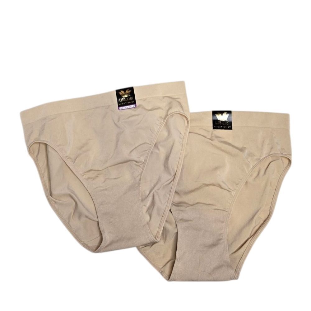 NEW Wacoal tan high waist hi-cut briefs underwear panties XXL 2‎ pair